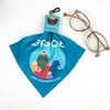 Reusable Custom Printed Gift Sling Cloth Key Chain Small Bag Microfiber Cloth Portable Digital Sunglasses Glasses Cleaning Cloth