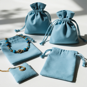Custom Organic Cotton Canvas Jewelry Pouch Recyclable with Logo Made for Rings Earrings and Bracelets of Any Size