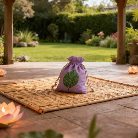 Custom Handmade Natural Cotton Bag Yoga Clothes Bag with Cotton Lining for Eco-Conscious Practice and Earthy Style