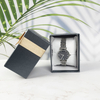 High Quality Watch Box Custom Logo Luxury Cardboard Quartz Watches Boxes Black Square Watch Box