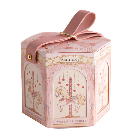 Kindergarten Children's Birthday Cute Gift Bag Candy Box Carousel Baby's Full Moon Hundred Day Banquet Candy Box