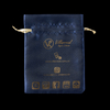 Customized Gold Hot Stamping Satin Jewelry Pouch Satin Dust Bag Silk Satin Jewelry Drawstring Bags With logo
