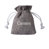 Eco-Friendly Recyclable Custom Logo Printed Jute Jewelry Bag Drawstring Gunny Sack Bag Jute Gift Candle Linen Pouch