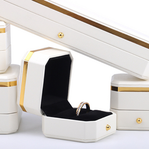 High-Grade PU Button Spot Wholesale Jewelry Boxes for Rings Gemstones Necklaces Bracelets Packaging