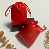 Dust-proof Silk Fabric Bag with Drawstring Closure Synthetic Silk Gift Jewelry Pouch Color Fabric Storage Bag for Cosmetics