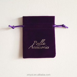 Customizable Logo Velvet Jewelry Pouch Recyclable Organza Jute Watches Rings Necklaces Hot Stamping Stamping Processing