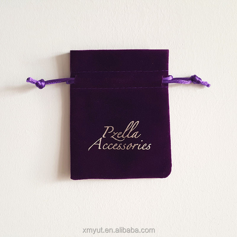 Customizable Logo Velvet Jewelry Pouch Recyclable Organza Jute Watches Rings Necklaces Hot Stamping Stamping Processing