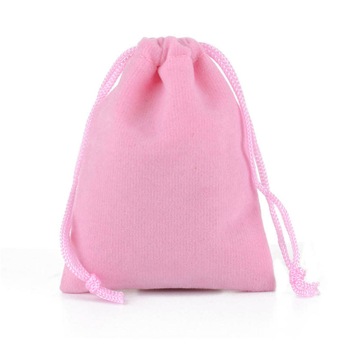 In Stock Various Sizes Jewelry Gift Dust Drawstring Pouch Custom Velvet Bags with logo