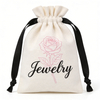 Wholesale High Quality 15*20cm Custom Logo Cotton Drawstring Pouch Packaging Bag for Perfume Jewelry Gifts