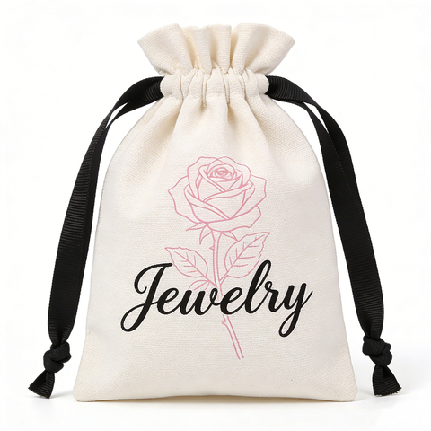 Wholesale High Quality 15*20cm Custom Logo Cotton Drawstring Pouch Packaging Bag for Perfume Jewelry Gifts