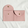Custom Logo Microfiber Envelope Button Bag Necklace Pendant Ring Bracelet Storage Bag Microfiber Jewelry Packaging Pouch