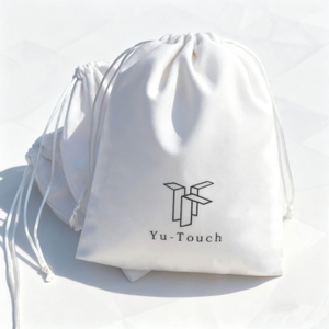 Recyclable Custom Screen Printed Logo Velvet Jewelry Gift Bag High Quality Soft Fabric Jewelry Drawstring Pouch
