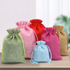Reusable Customize Jewelry Bag Soap Hemp Burlap Pouch Linen Jute Bracelet Pouch Small Jute Drawstring Bags