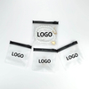 Custom Logo Mini Frosted PVC Plastic Jewelry Pouch Cosmetic Slide Zip Lock Packaging Bags for Jewelry Rhinestones Glitter