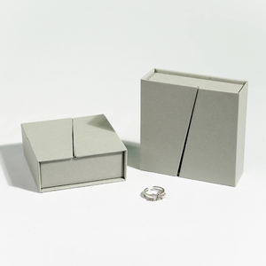 Free Sample Dual-Opening Magnet Jewelry Box Elegant High-End Storage Necklaces Rings Sustainable Elegant Paperboard Recyclable