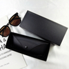 High Quality Custom Logo PU Leather Sunglasses Case Box Black Glasses Pouches Cloth Glasses Package Sunglasses Paper Box