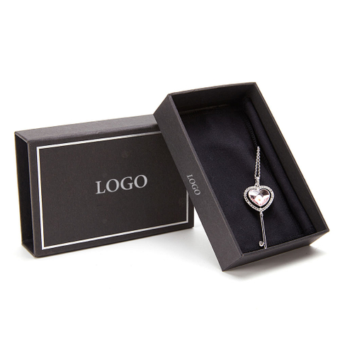Jewelry Packaging Box Custom Logo Custom Cardboard Paperboard Recyclable UV Coating Varnishing Embossing Stamping Small Paper