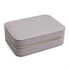 Portable Luxury Jewelry Case with Zipper for Earrings Rings Necklaces Travel Organizer Jewelry Box