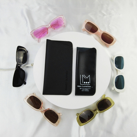 Custom PU Leather Glasses Bag for Women and Men's Eyeglasses and Sunglasses Dust Proof Glasses Bag Pouches
