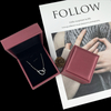 Wholesale OEM Custom Luxury PU Gift Jewelry Package Box Ring Necklace Leather Box With Logo Design Small Portable Jewelry Box