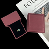 Wholesale OEM Custom Luxury PU Gift Jewelry Package Box Ring Necklace Leather Box With Logo Design Small Portable Jewelry Box