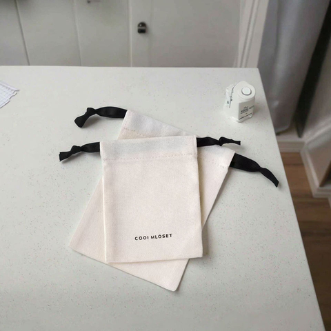 Wholesale Custom Printed Organic Cotton Drawstring Bag Recyclable Fabric Dustbag for Clothing Jewelry Shoes with Calico Style