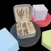 Wholesale Women Girls Earring Box Organizer Portable Jewelry Storage Box PU Leather Small Travel Microfiber Jewelry Box
