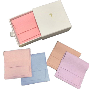 High-quality Microfiber Envelope Bag Portable Dust Proof Gift Bag Wholesale Jewelry Card with logo Leather Jewelry Pouch