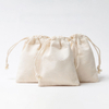 Custom Organic Cotton Drawstring Bag for Jewelry Recyclable Biodegradable Rings Earrings Watches Glasses Dust-Free Gift Giving