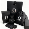 Luxury Custom Logo Printed Black Paper Jewelry Perfume Boxes Set for Gift Ring Display Jewelry Packaging Pouch & Cards