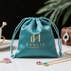Custom Logo Jewelry Pouch Personalized OEM for Travel Business Gift Storage Bag with Drawstring Anti Tarnish