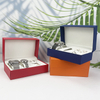 Custom Logo Velvet Plastic Paper Cardboard Packaging Flip Watch Box Gift Bracelet Jewelry Box Watch Display Packaging