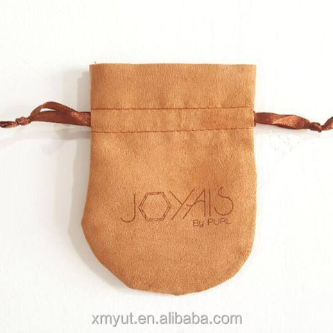 Custom Suede Drawstring Bag/suede Jewelry Pouch