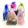Custom Size Printed Organza Drawstring Bag Jewelry Pouch with logo