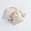 Luxury Beige Soft Suede Jewelry Pouch Custom Print Drawstring Suede Bags Dust-proof Gift Ring Earring Cosmetic Packaging Bag