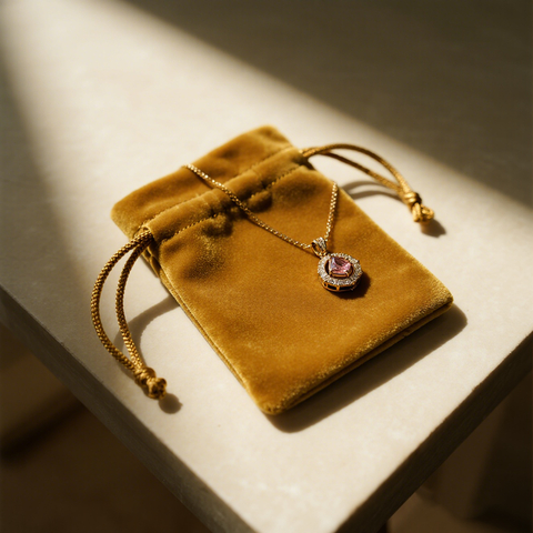 Custom Printing Logo Stylish Velvet Drawstring Packaging Jewelry Necklace Pouch Bag Velvet Suede Jewelry Pouches