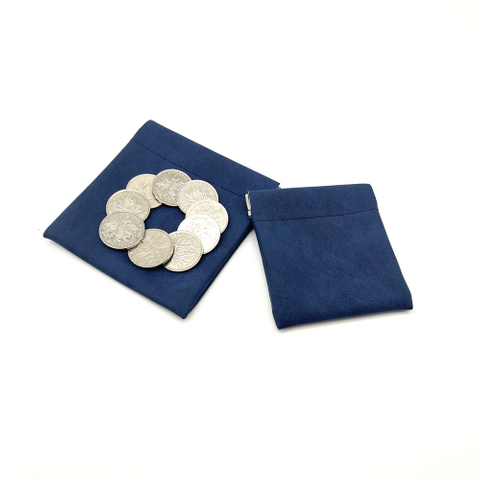 New Style Wholesale Leather Money Purse Squeeze Change Coin Bags Pouch for Trinket Storage Jewelry Pouch with logo