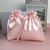 Luxury Custom Silk Satin Drawstring Pouch Cap Handbag Shoe and Hat Packaging for Gift Storage Bags with Dustbag