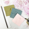 Custom Logo Printed Microfiber Fabric Jewelry Pouch Small Personalized Storage for Display with Flap for Gift Storage