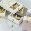 Customizable Soft Foldable Satin Mat Cardboard Display Box Sliding Drawer with Handle for Gift & Jewelry