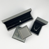 Custom Logo Gift Bracelet Necklace Jewelry Package Shape Jewelry Set Box Black Flip Top Magnetic Jewelry Box