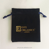 Custom Logo Printed Luxury Velvet Jewelry Bag Drawstring Pouch Soft Fabric Gift Packaging for Necklace Earrings Rings Bracelet
