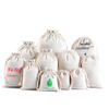 Custom Cotton Linen Drawstring Bag Small Cloth Storage Bag for Organizing & Shopping Handmade Drawstring Cotton Bag