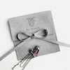 Small Earring Necklace Bracelet Ring Envelope Flap Packaging Bag Custom Microfiber Jewellery Bag Jewelry Pouch With Logo