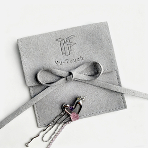 Small Earring Necklace Bracelet Ring Envelope Flap Packaging Bag Custom Microfiber Jewellery Bag Jewelry Pouch With Logo