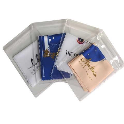 Free Reusable Luxury Gold Earring and Transparent Necklace Display Set Sealed Zip Lock Jewelry Pouch Bag for Shoes and Clothing