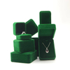 Custom Logo Ring Earrings Pendant Velvet Jewellery Display Boxes Wedding Proposal PU Leather Jewelry Storage Box