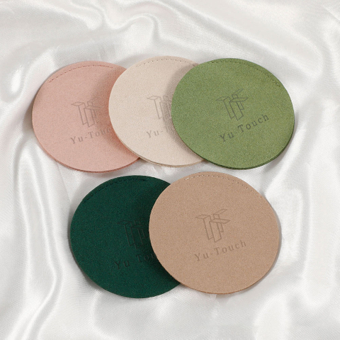 Custom Logo Microfiber Jewelry Bag Round Cover Microfiber Fabric Jewelry Pouch for Rings Necklaces Gift Packaging