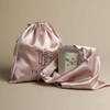 Eco-frinedly Custom Print Logo Large Satin Jewelry Pouch Color Silk Satin Candy Drawstring Bag Dust Jewelry Bag