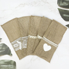 Wholesale Price Cutlery Holder Pouch Bag Lace Linen Burlap Jute for Party Knife Fork Spoon Package Custom Logo
